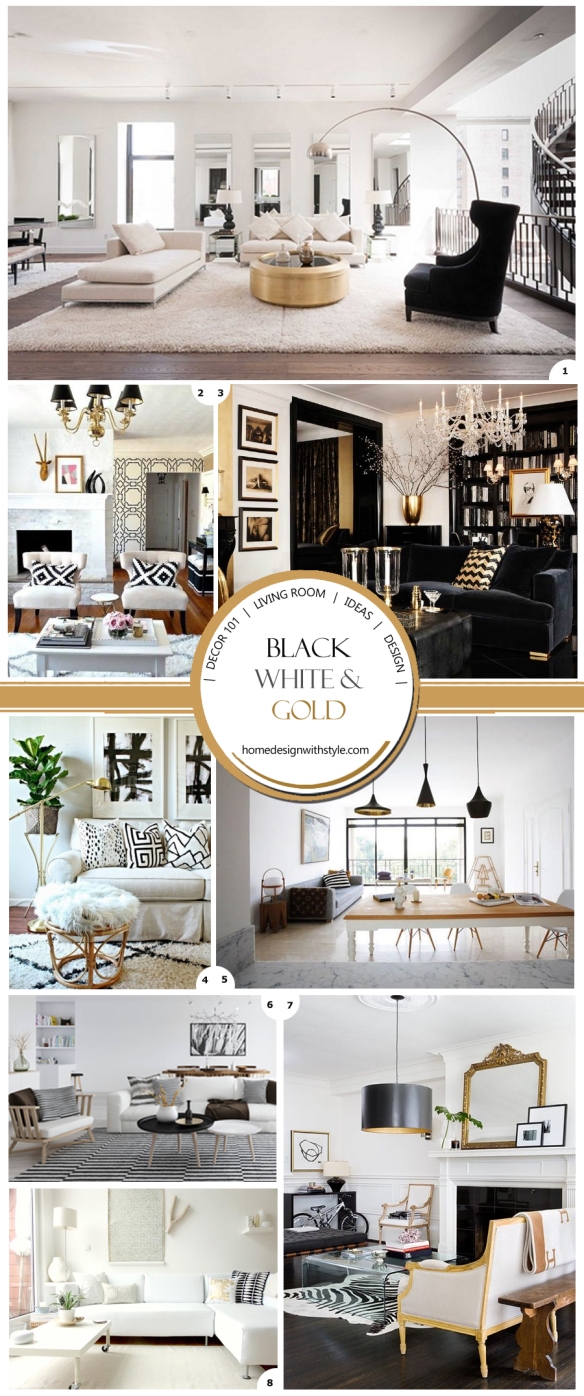 Decor 101 Black White And Gold Living Room With Tribal Accents Design Your Home With Style